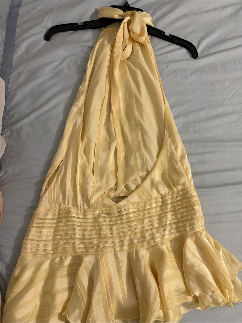 Peppermayo Pale Yellow Halter Mini Dress - Picture 4 of 4